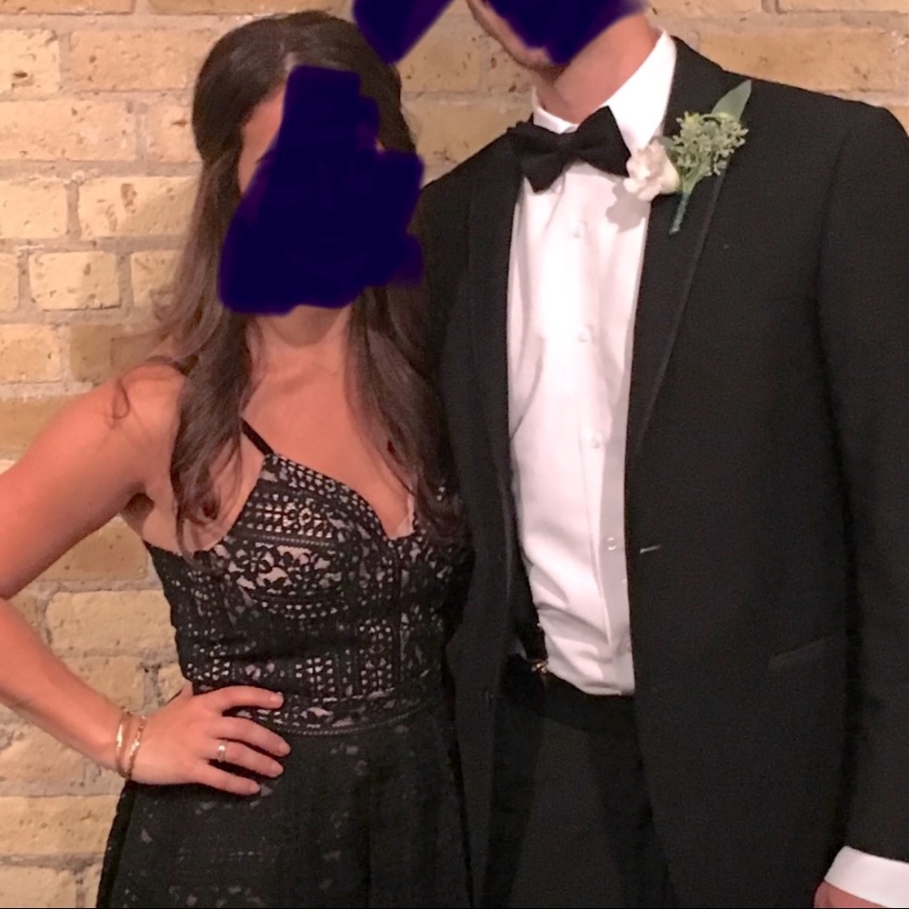 liquorish ASOS lace midi dress